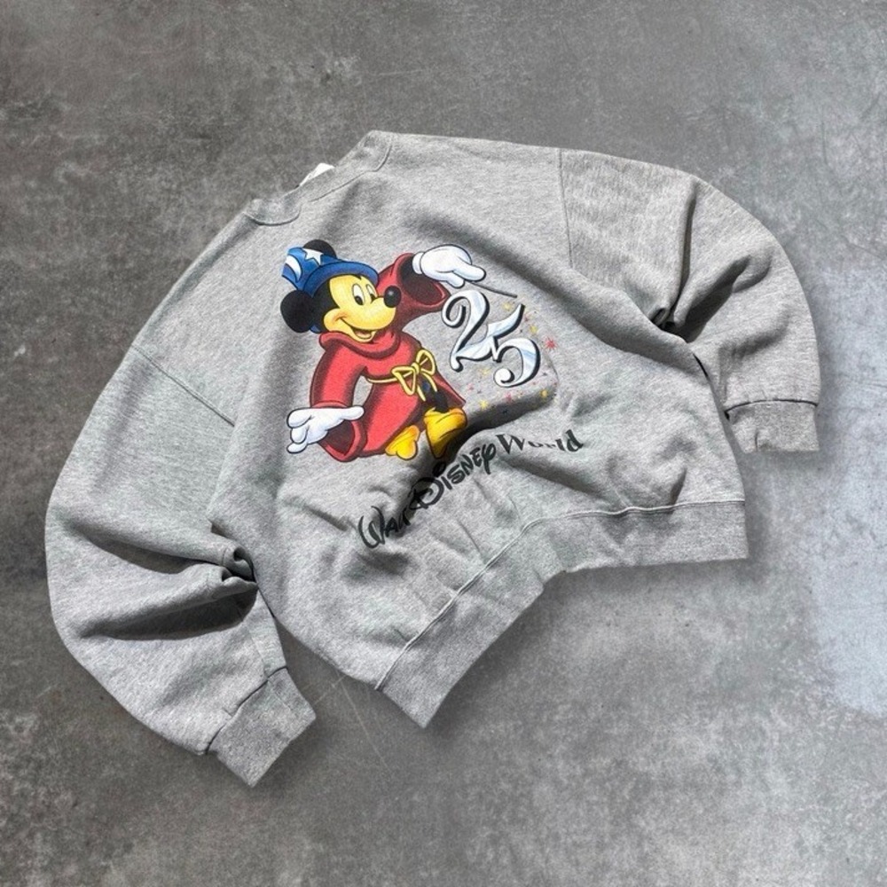 Vintage Disney World 25th Anniversary Mickey Mouse Sweatshirt Mens Medium